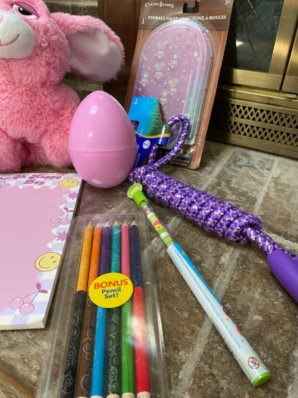 Filled Easter Basket Boucle Bunny with Pink Sanrio Hello Kitty Eggs and NEW Toys - Picture 6 of 10